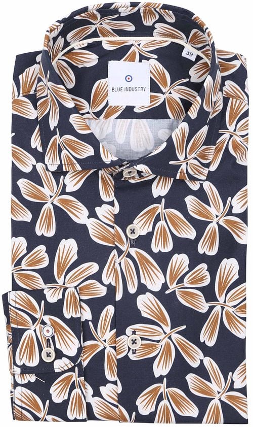 Blue Industry Overhemd Print Donkerblauw Product