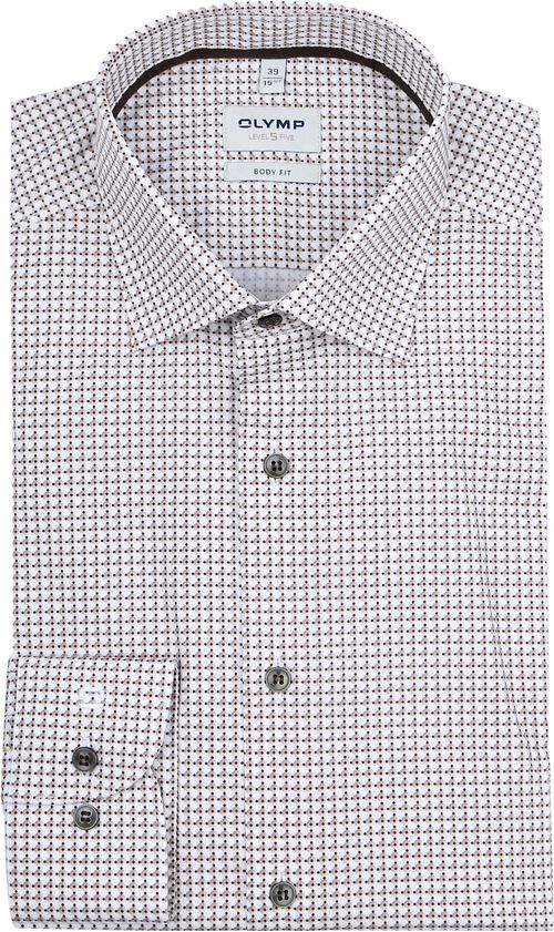 Olymp Level 5 Shirt Print Beige Product