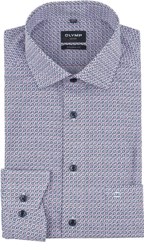 Olymp Luxor Shirt Print Purple Product