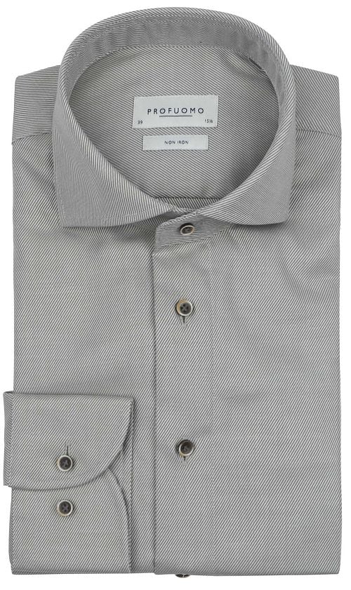 Profuomo Twill Overhemd Groen Product