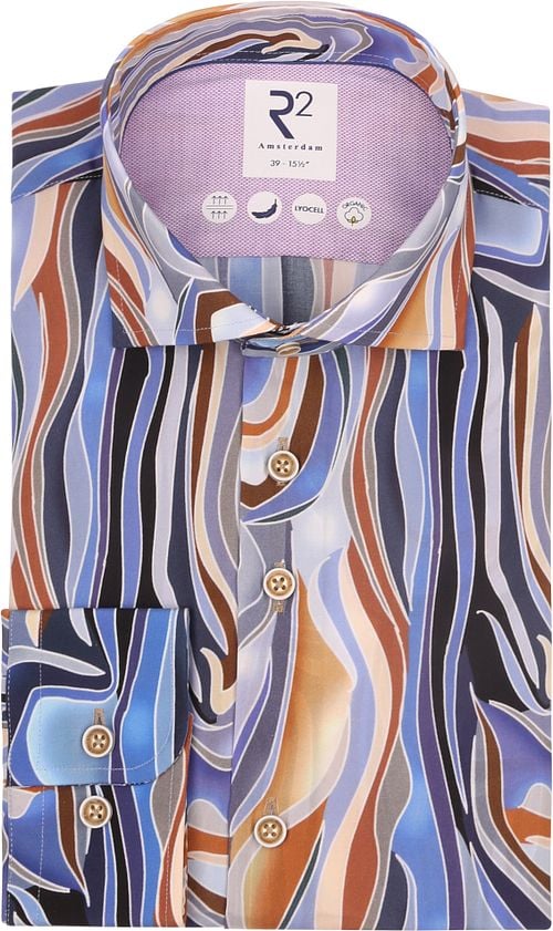 R2 Amsterdam Shirt Blue Multicolour Product