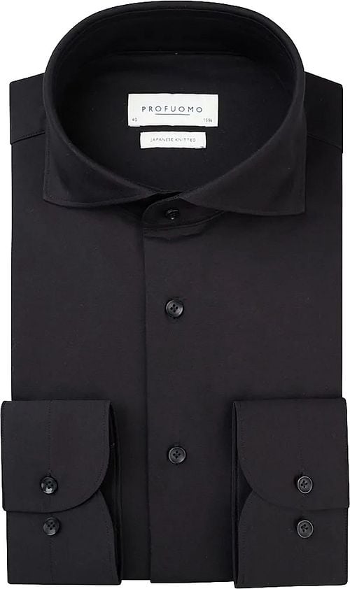 Profuomo Japanese Knitted Overhemd Zwart Product