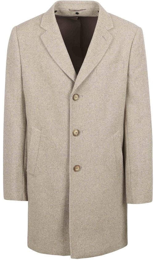 Suitable Coat Wool Twill Sand Product