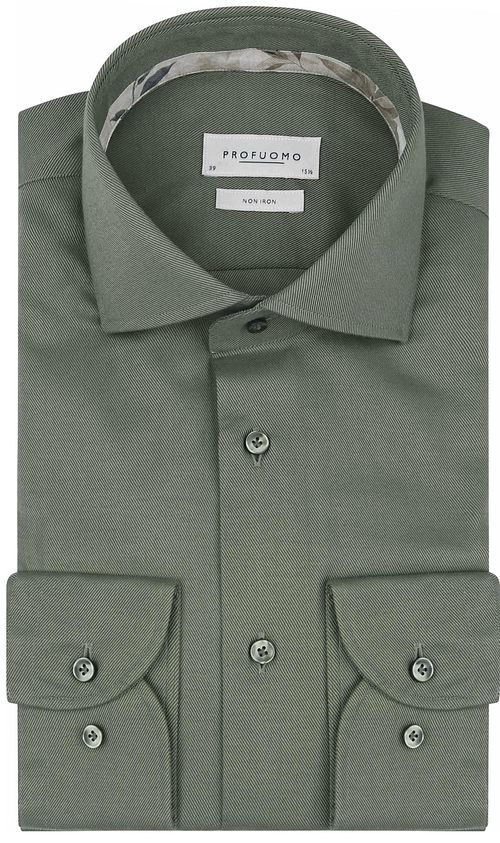 Profuomo Twill Shirt Olive Green Product