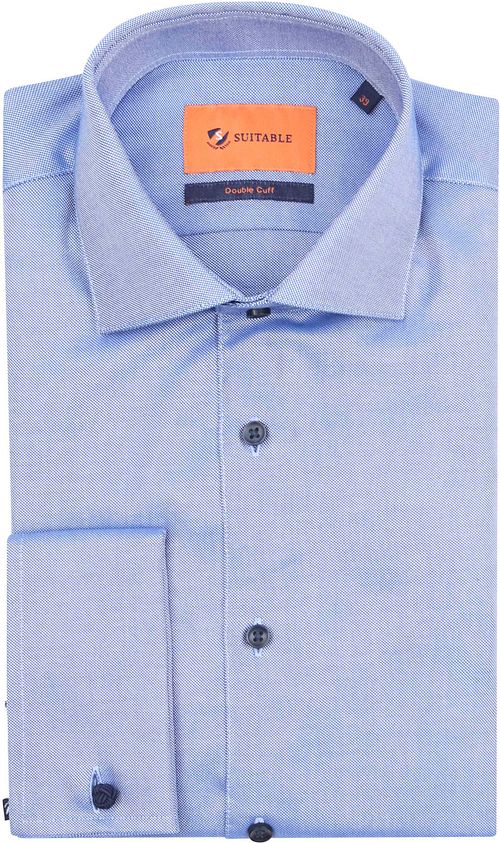 Suitable Shirt Fine Checkered Blue DM22-02 Product