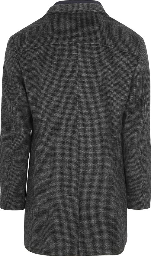 Suitable Caleb Coat Wool Herringbone Gray Product / Achterkant