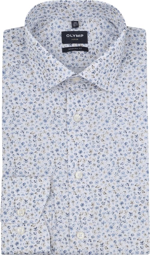 OLYMP Luxor Hemd Flower Blau Product
