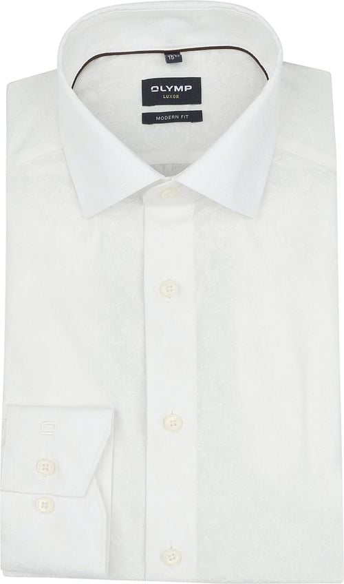 Olymp Luxor Overhemd Flower Ton-Sur-Ton Off White Product