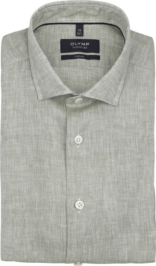Olymp Signature Shirt Linen Light Green Product