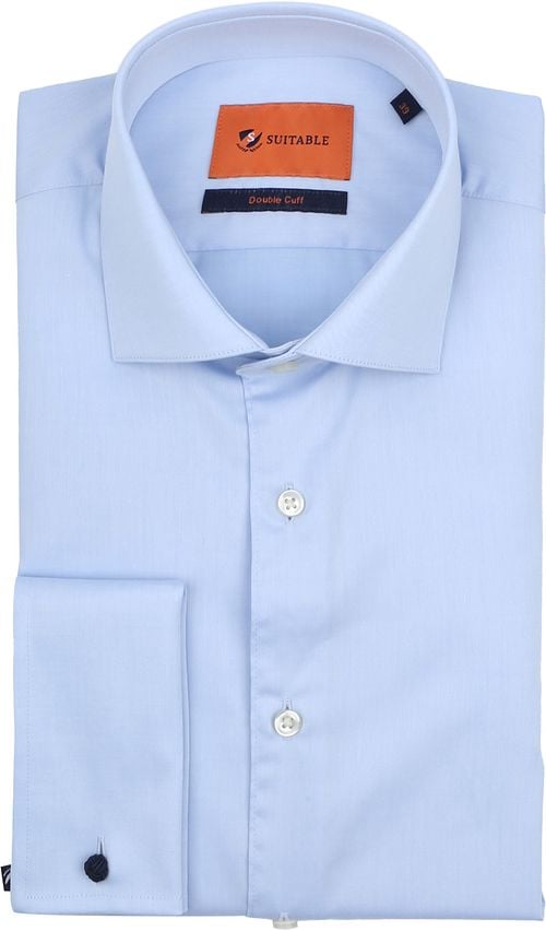 Suitable Hemd Dubbelmanchet Blauw Product