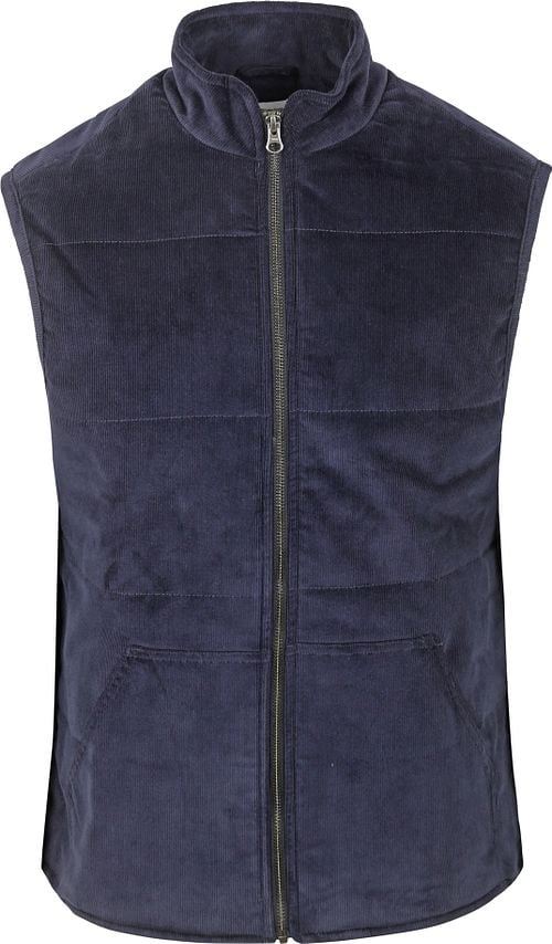 KnowledgeCotton Apparel Corduroy Bodywarmer Navy Product