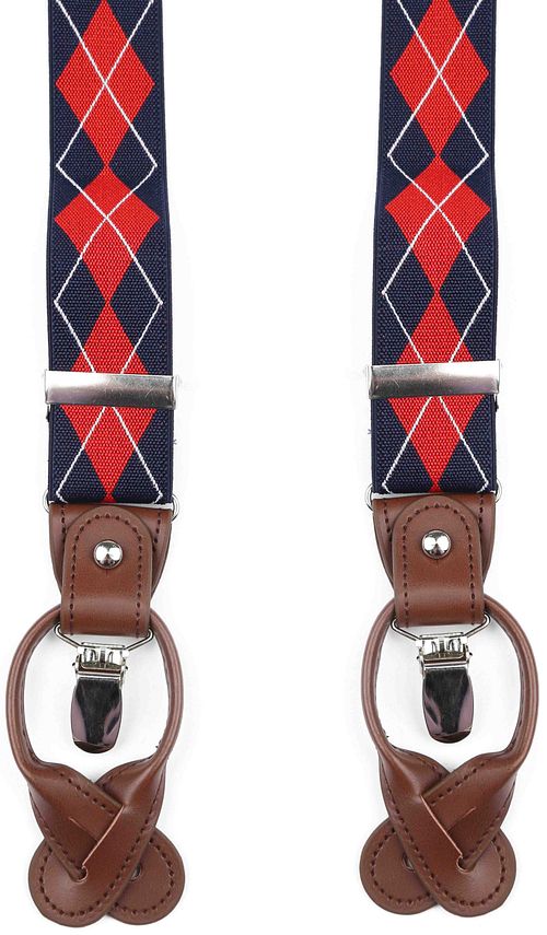 Suitable Luxe Suspenders Checks Red Product