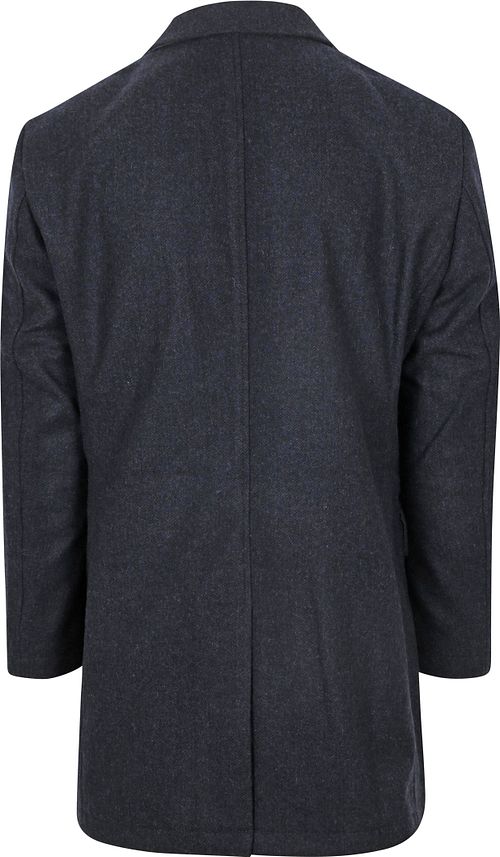 McGregor Coat Laine Herringbone Marine Product / Achterkant