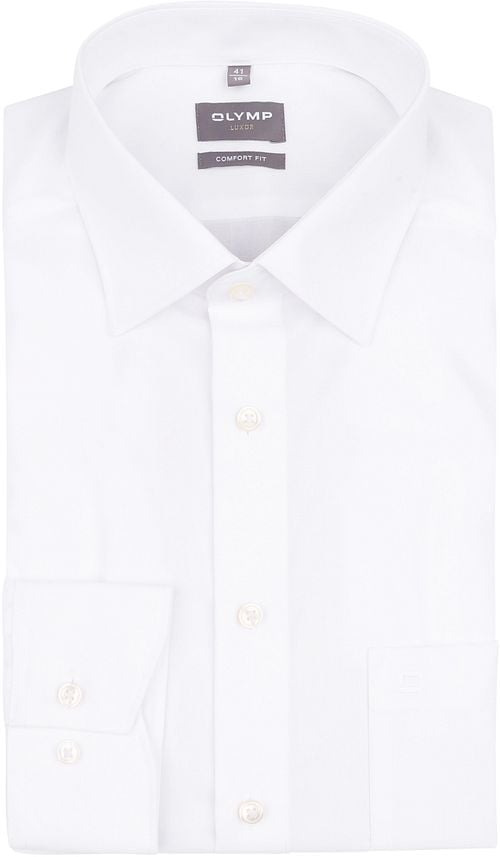 OLYMP Luxor Strijkvrij Shirt Comfort Fit Wit Product