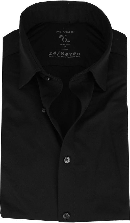 OLYMP No'6 Overhemd 24/Seven Zwart Product