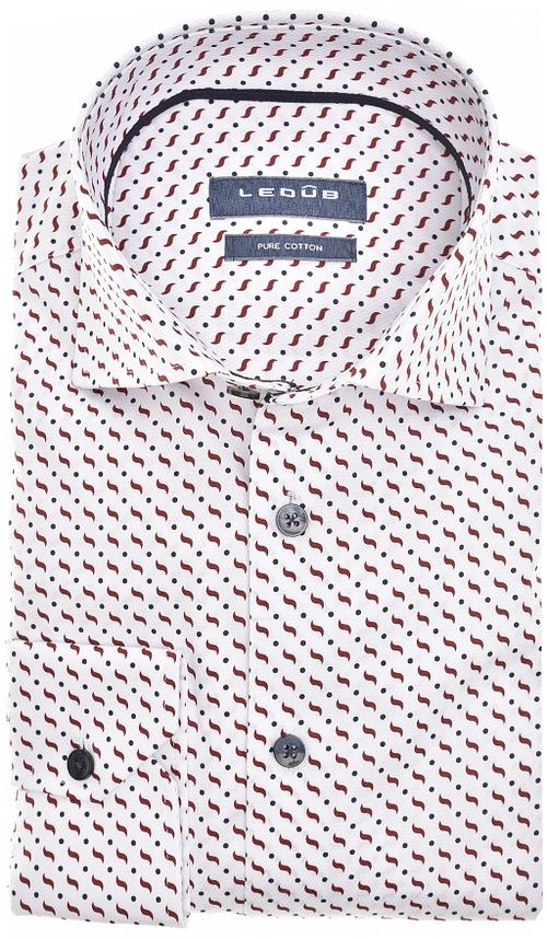 Ledub Shirt Print White Bordeaux Product