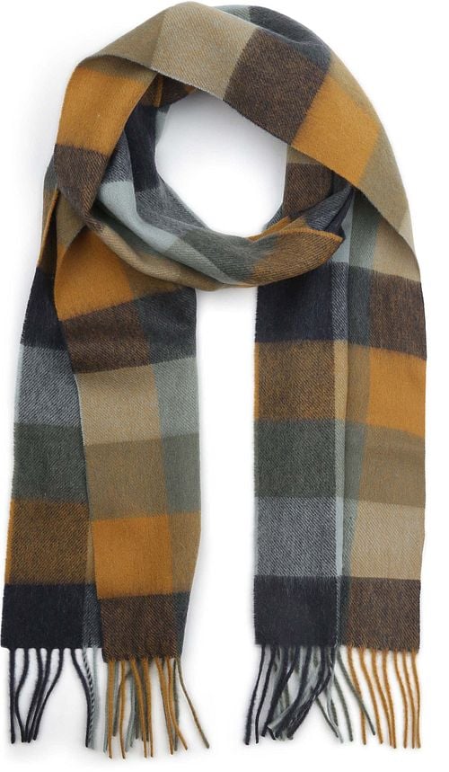 Barbour Scarfs Tattersall Blue Beige