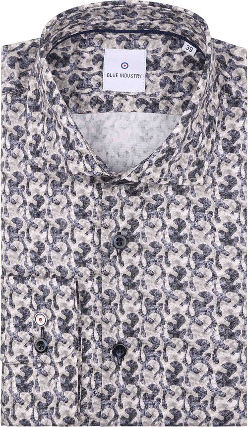 Blue Industry Chemise Impression Bleu Product