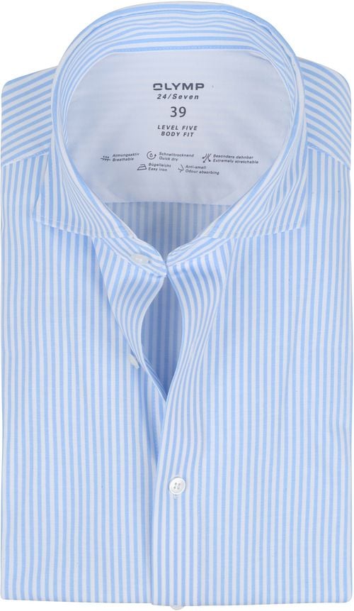 OLYMP Lvl 5 Shirt 24/Seven Stripes Blue Product