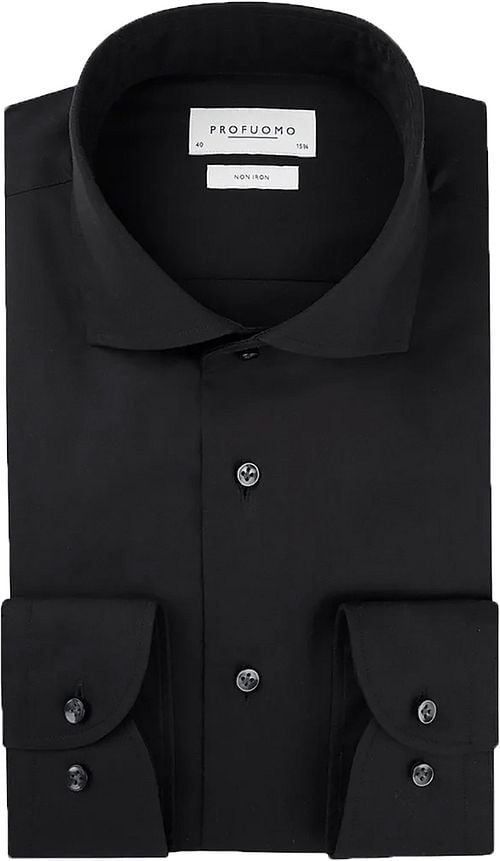 Profuomo Strijkvrij Overhemd Zwart Product