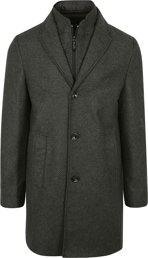 Suitable K150 Coat Wool Blend Plaid Dark Green Product