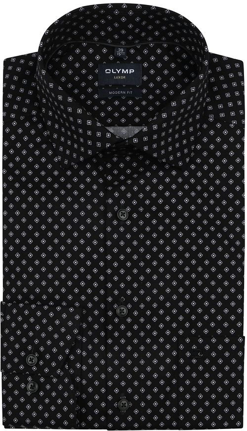 Olymp Luxor Shirt Print Black Product