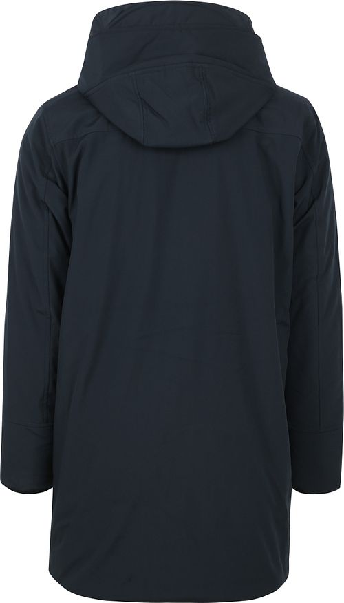 KnowledgeCotton Apparel Climate Shell Coat Navy Product / Achterkant