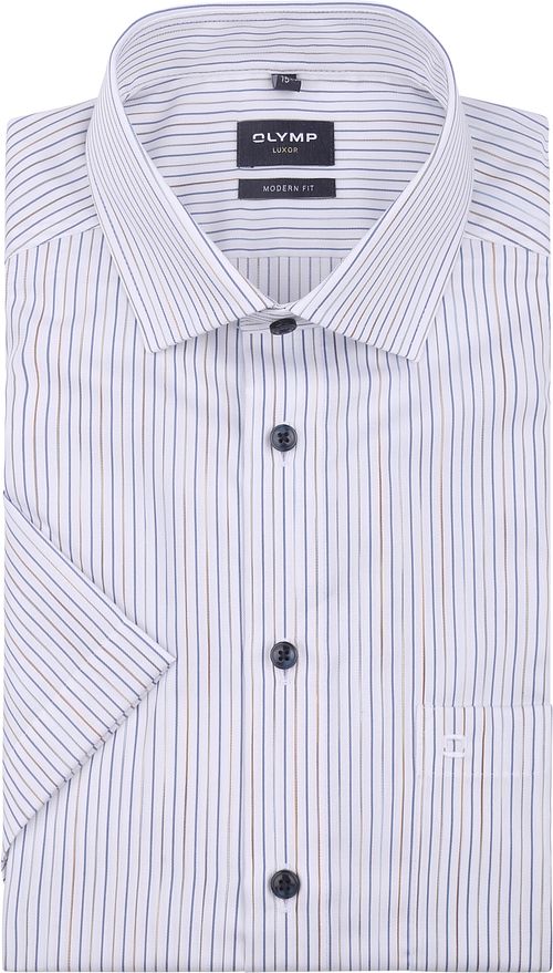 OLYMP Chemise Short Sleeve Luxor Rayures Bleu Product