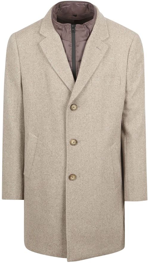 Suitable Coat Wool Twill Sand Product