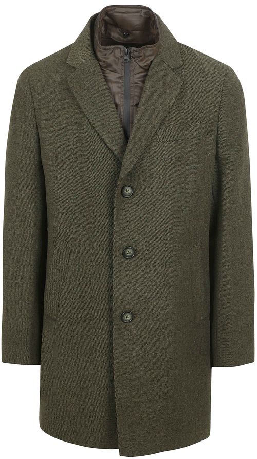 Suitable Coat Wool Twill Dark Green Product