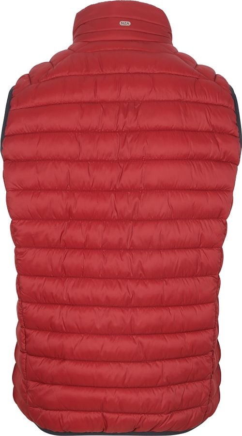 NZA Bodywarmer Hooded Puffer Cherry Red Product / Achterkant