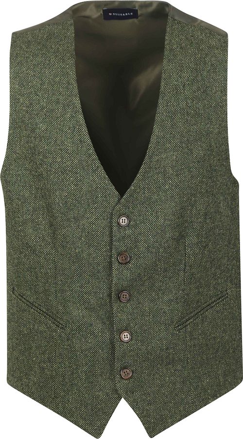 Suitable Gilet Birds Eye Dark Green Product