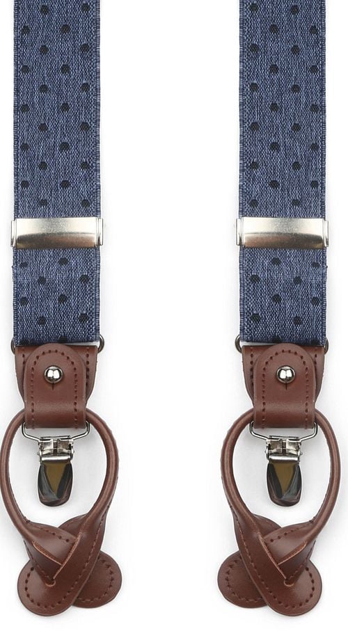 Suitable Luxe Suspenders Denim Dots Product