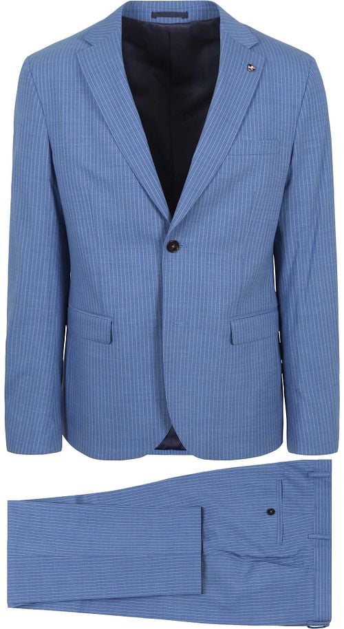 Suitable Strato Ossi Kostuum Wol Blauw Product