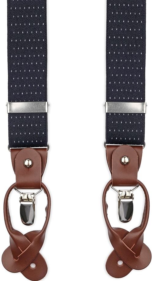 Suitable Luxe Bretellen Navy Stippen Product