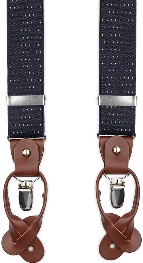 Suitable Luxe Suspenders Navy Dots Product