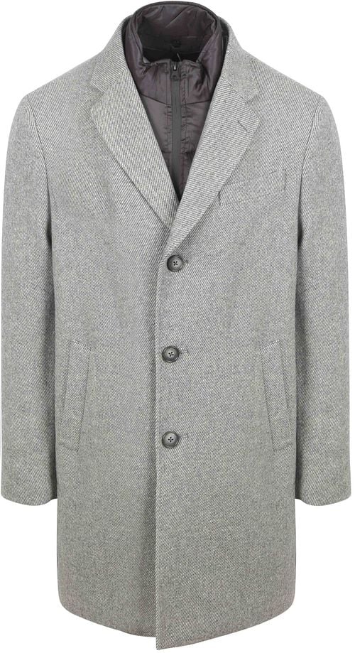 Suitable Coat Wool Twill Grey Product