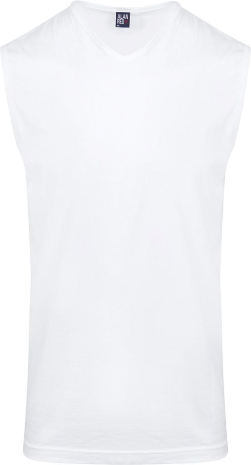 Alan Red Minto Singlet No Sleeves White 2-Pack Product