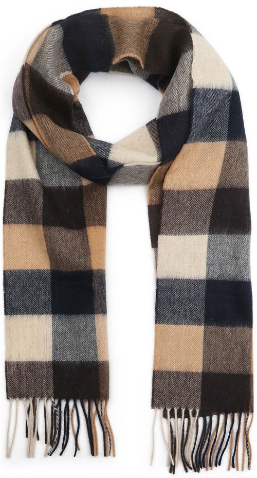 Barbour Foulard Tattersall Marine Beige