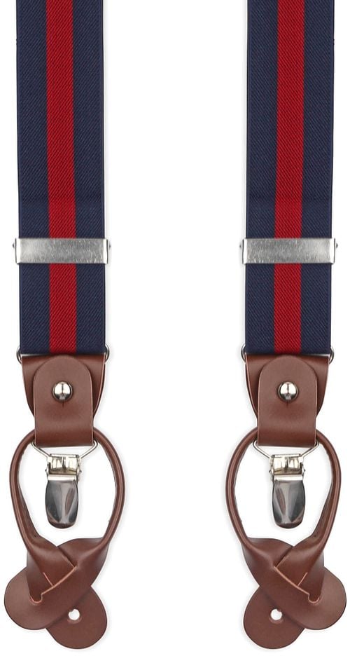 Suitable Luxe Hosenträger Navy Streifen Rot Product