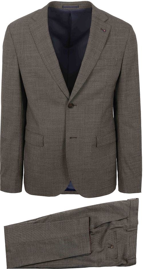 Suitable Strato Pied De Poule Suit Wool Ember Gold Product