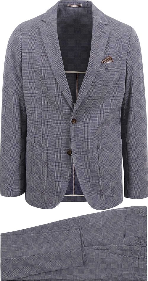 Suitable Anzug Flex Kariert Blau Product