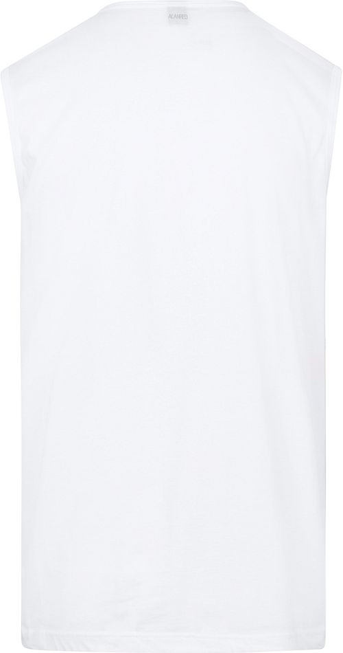 Alan Red Minto Singlet No Sleeves White 2-Pack Product / Achterkant