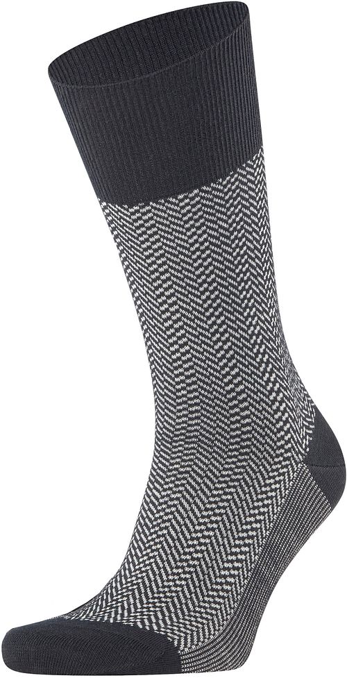Falke Chaussette Airport Herringstripe Noir Product