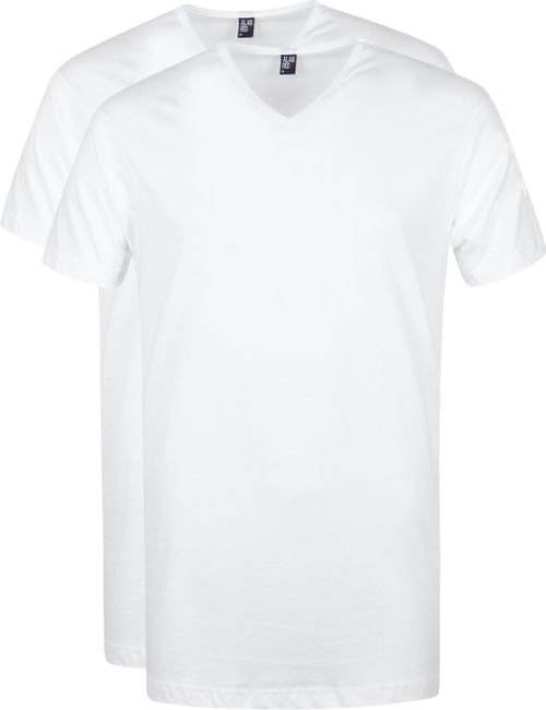 Waardeloos Asser Assimileren Alan Red Vermont T-Shirt V-Neck White (2Pack) 6671/2P/01 Vermont T-shirt  White