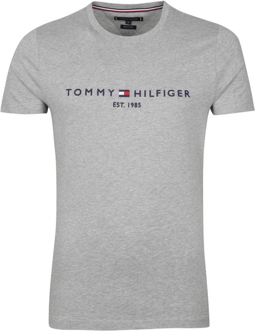 Skov Spiller skak nød Tommy Hilfiger Logo T Shirt Grey MW0MW11465-501 order online | Suitable