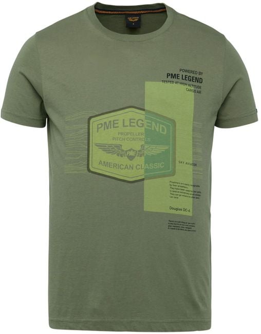 antwoord besteden bevind zich PME Legend Jersey T Shirt Green Logo PTSS2204587 order online | Suitable
