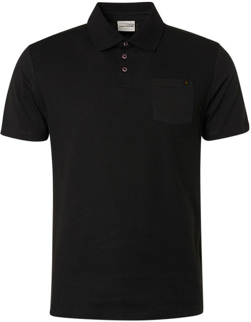 No-Excess Polo Shirt Jacquard Black 16370417 order online | Suitable