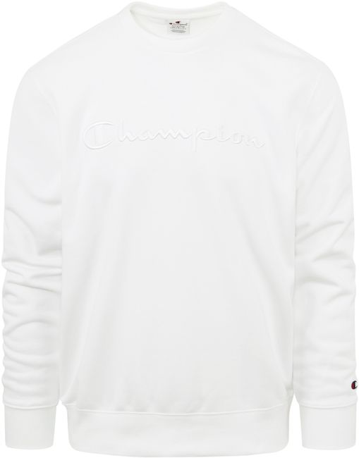 Champion Pullover Logo Weiß 218487-WW001 online kaufen | Suitable