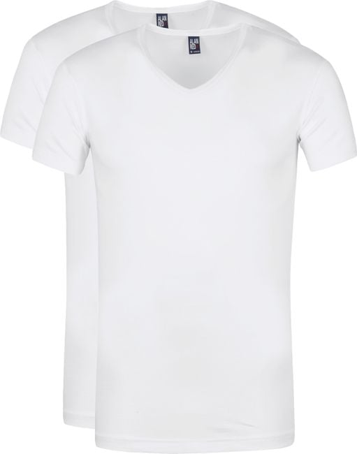 Sociaal bubbel binnenkomst Alan Red Oklahoma T-shirt Stretch White 2-Pack 6681/2P/01 Oklahoma T-shirt